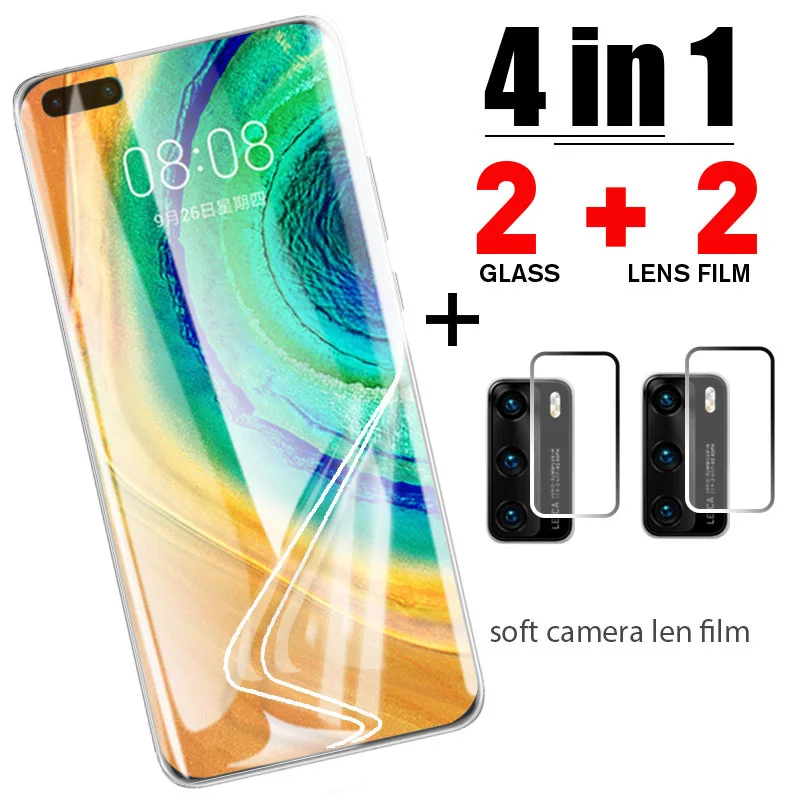 

Изогнутая гидравлическая пленка 4 в 1 для Huawei P30 P40 P50 Lite Pro, Защита экрана для Huawei Mate 20 30 40 Lite Pro, пленка