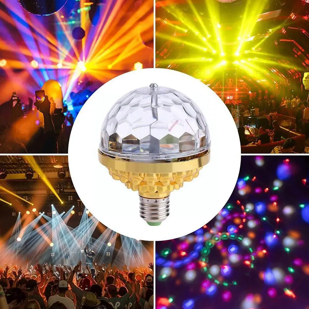 

Colorful Auto Rotating Stage Lighting Effect Light Ktv Party Disco Magic Dj Home Lamp Ball Party Atmosphere Dance Bulb E27 C5s5