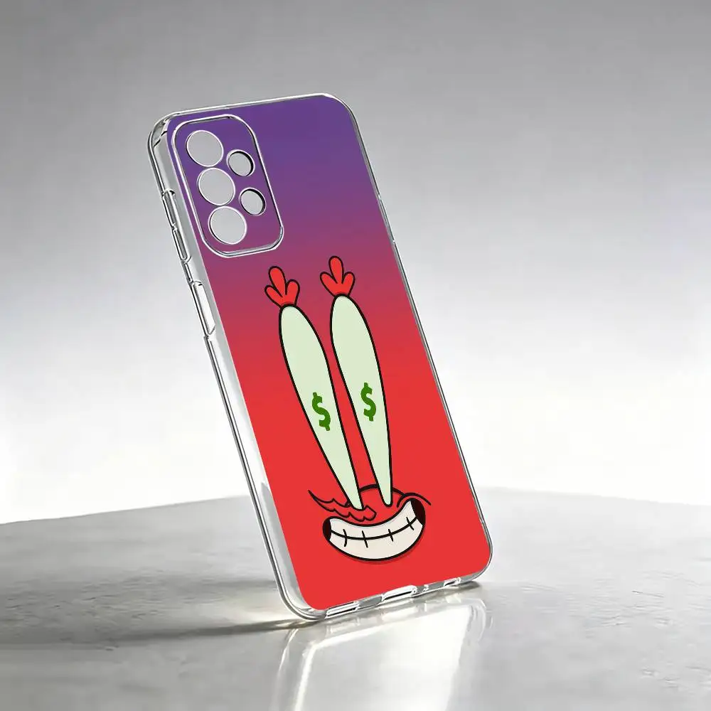 Прозрачный тонкий мягкий чехол Red C-Crab Boss для Samsung S 25,24,23,22,30,21,10,9,Ultra,Plus,Lite,FE,4,5 G (art.: 3920db040a604) - 3920db040a604
