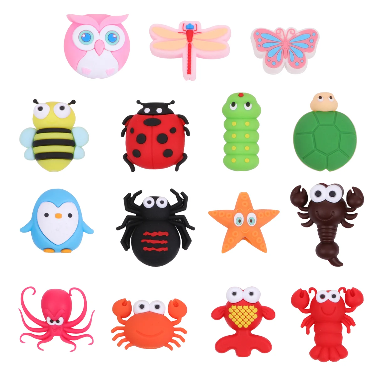

15 Pcs Data Cable Protective Sleeve Saver Animal Earphone Winder Line Cover USB Clasp Clip Charging