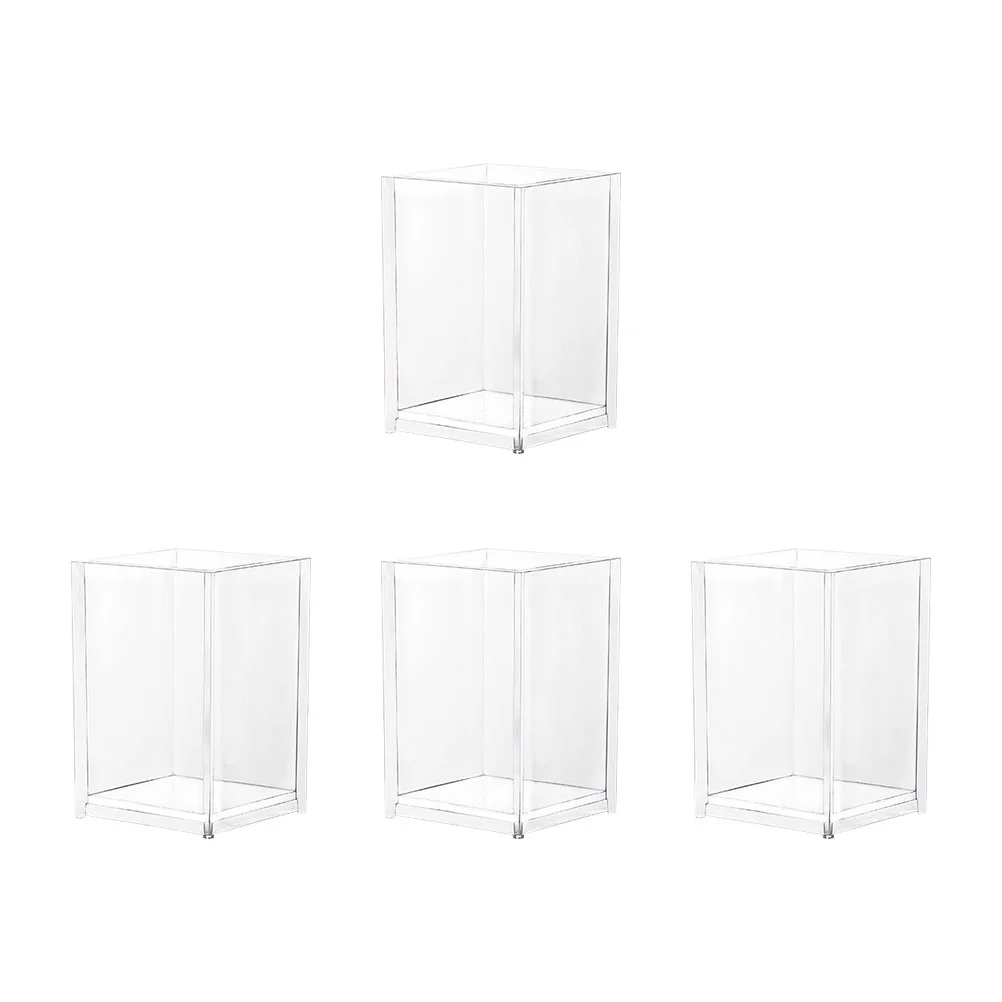 

4Pcs Transparent Pen Holders Pen Organizers Storage Baskets Pen Display Holders