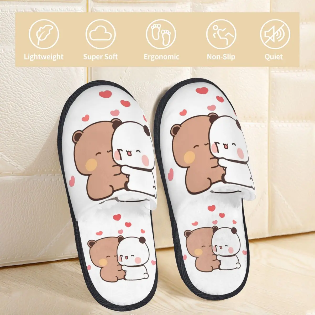 Симпатичные Тапочки персика и Гомы мочи Нескользящие мягкие тапочки из пены с