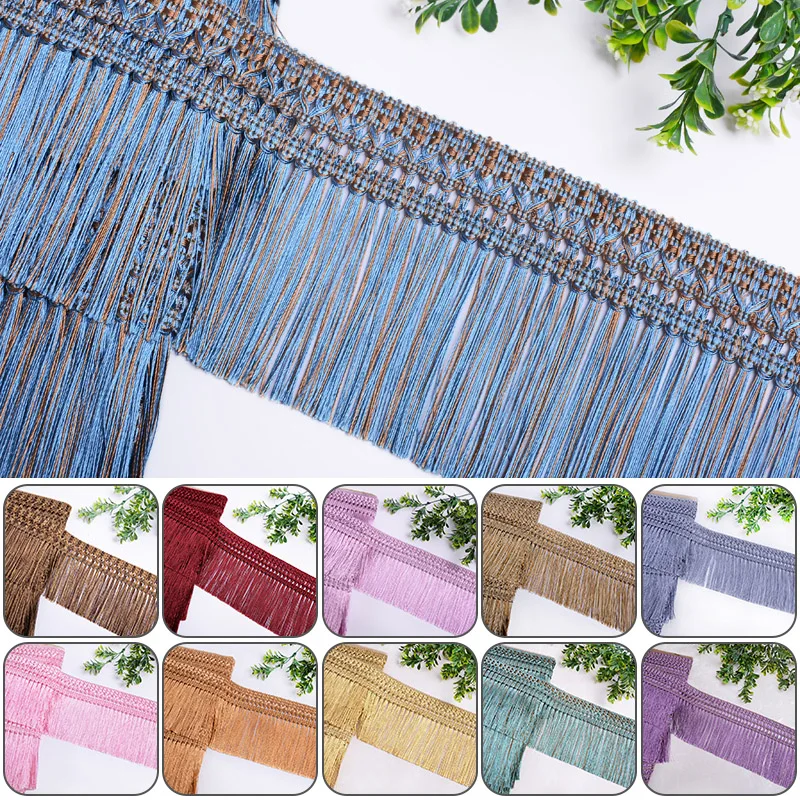 

11M Luxury Trim Fringed Tassel 12cm Wide Lace Trims Fabric Handmade DIY Tablecloth Curtain Garment Decor Accessories