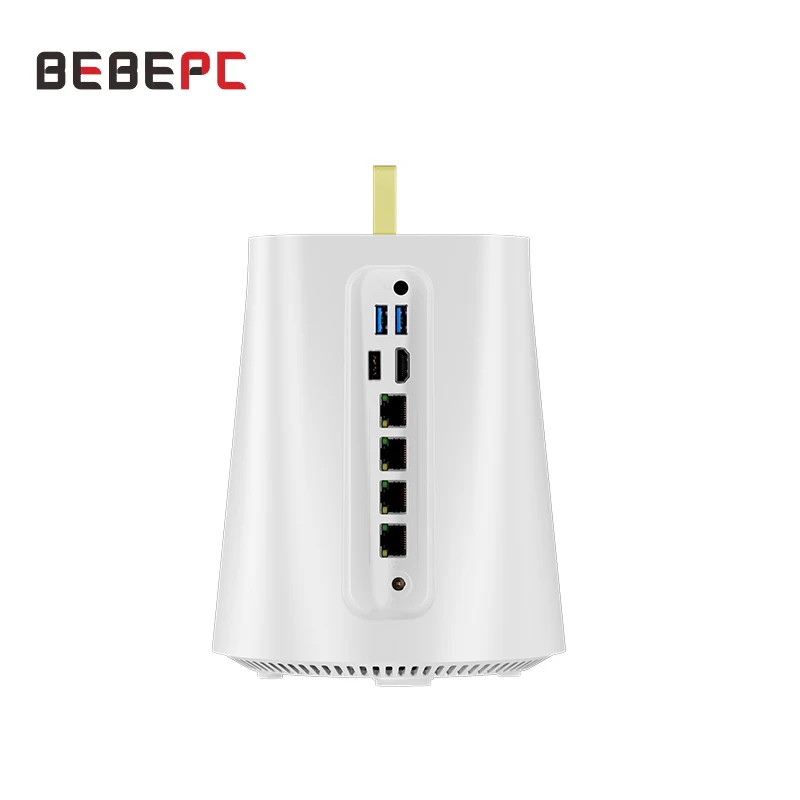 BEBEPC Mini PC NAS Firewall Router AMD Athlon 300U DDR4 M.2 NVME 2280 4 LAN Pfsense Linux Windows 10 Industrial Computer PC