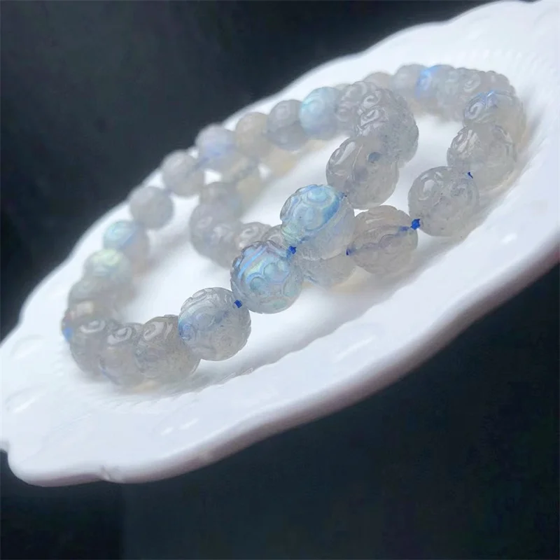 Браслет из натурального Лабрадорита мозаика бисера для женщин и мужчин изящный