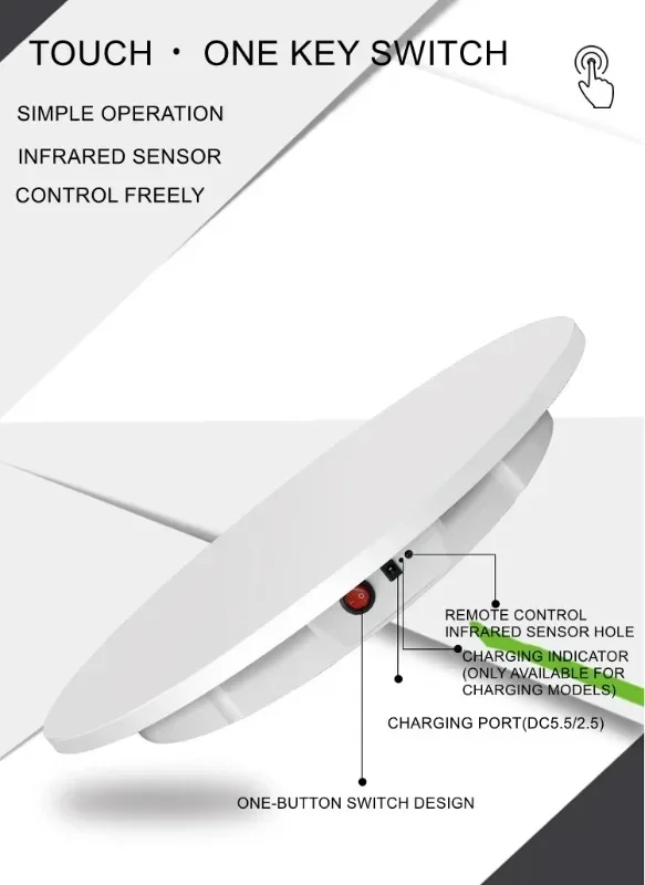 Поворотный стол 60 см нагрузка 100-150 кг моторизованная вращающаяся подставка для