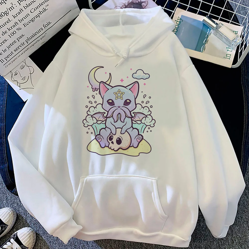 

Pastel Goth hoodies women streetwear Fleece aesthetic 90s sweatshirts female vintage Hood