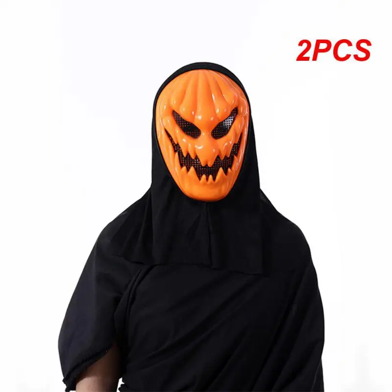 

2PCS Pumpkin Mask Three-dimensional Pumpkin Scary Mask The Party Weird Horror Mask Cozy Pumpkin Masks For Parties