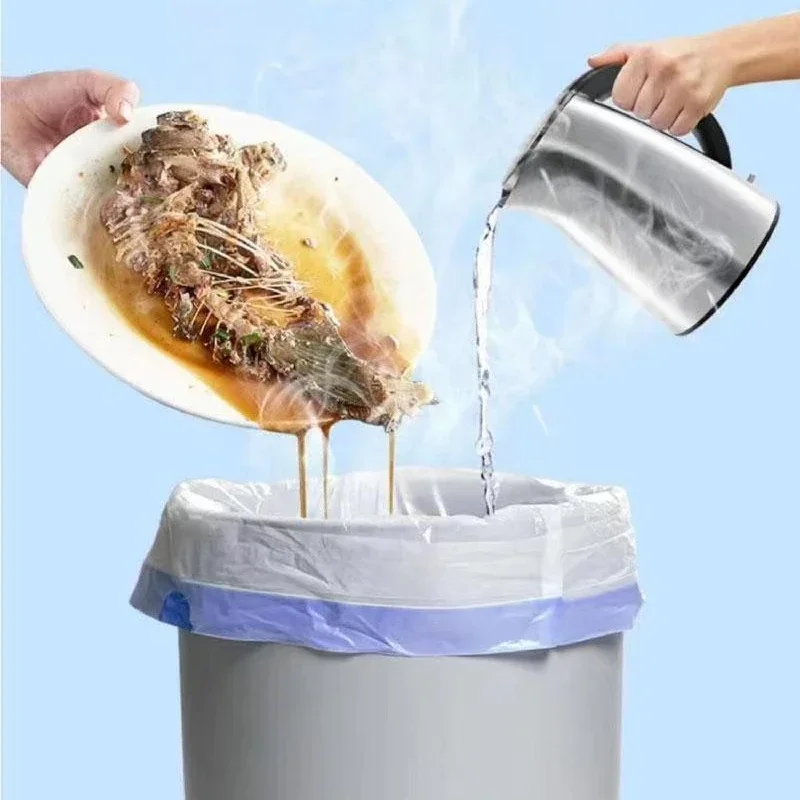 45x50 см мешок для мусора на шнурке бытовой тонкий большой вместительный