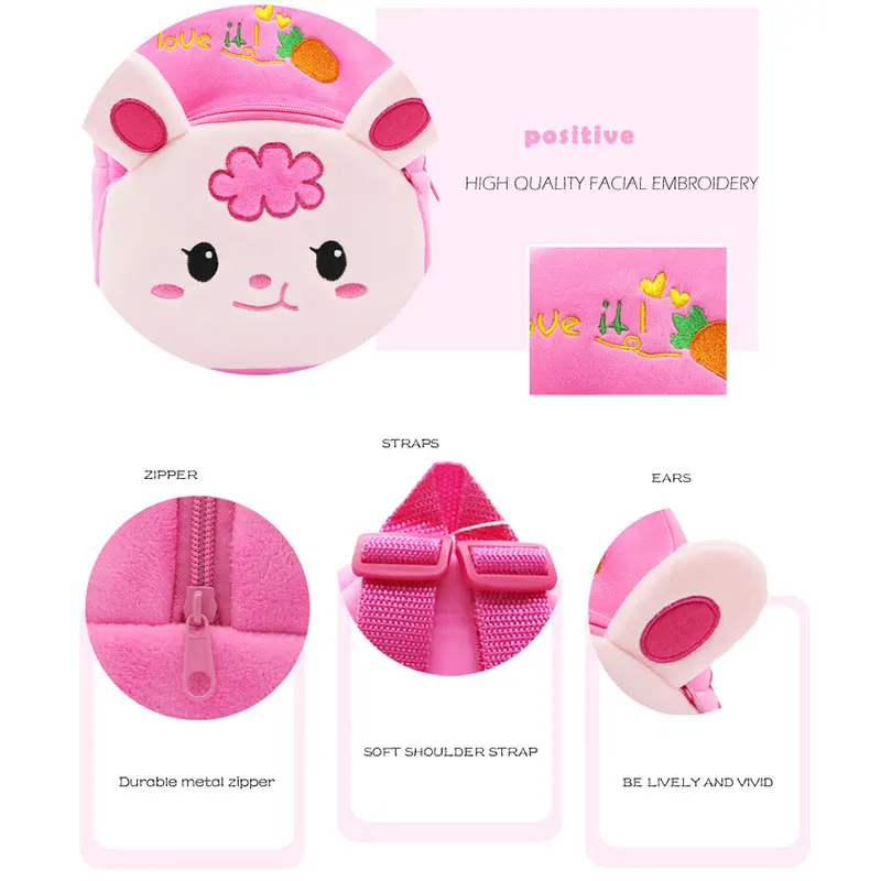 Mini Cartoon Kids Plush Backpacks Baby Toy Schoolbag Student Kindergarten Backpack  Cute Children School Bags for Girl Schoolbag