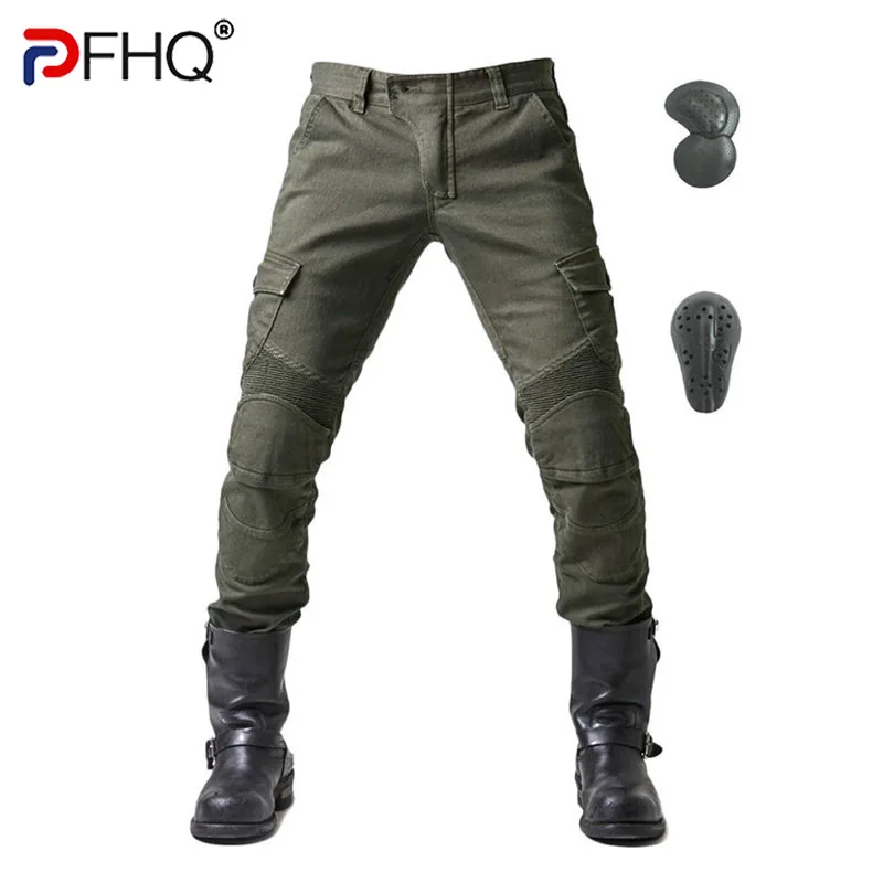 

Модные мужские мотоциклетные брюки-карго PFHQ с множеством карманов, Высококачественные эластичные велосипедные брюки, модные всесезонные н...