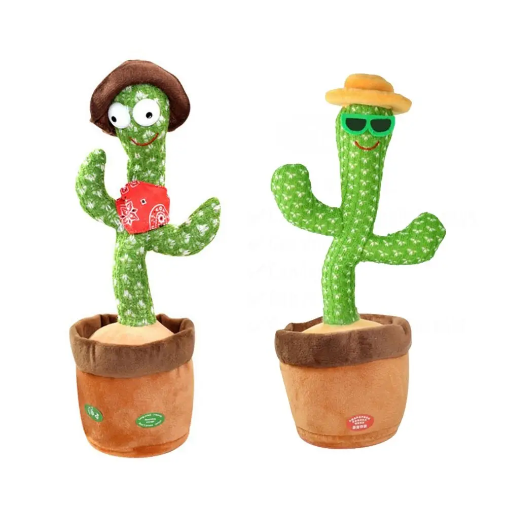 

Charging Gifts Song shake Decoration Dancing Cactus Toy Talking Record Songs plush toy Repeating talk