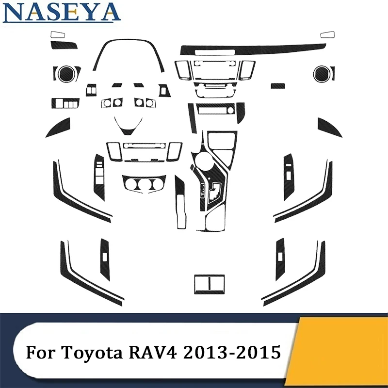 Различные детали черные декоративные наклейки для Toyota RAV4 2013 2014 2015 аксессуары