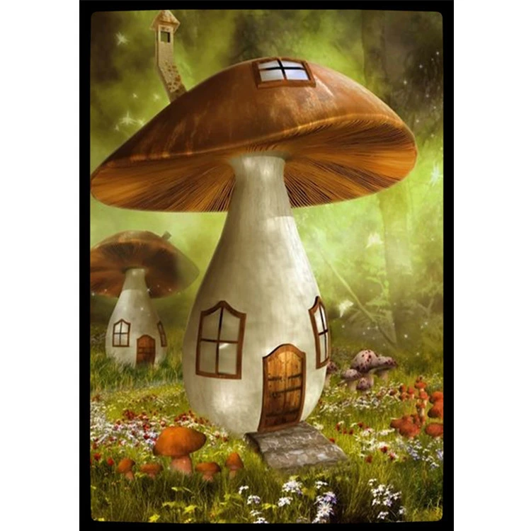 

5D DIY наборы для алмазной живописи мультфильм гриб Новое поступление Алмазная вышивка пейзаж Стразы мозаика вышивка крестиком Настенный дек...
