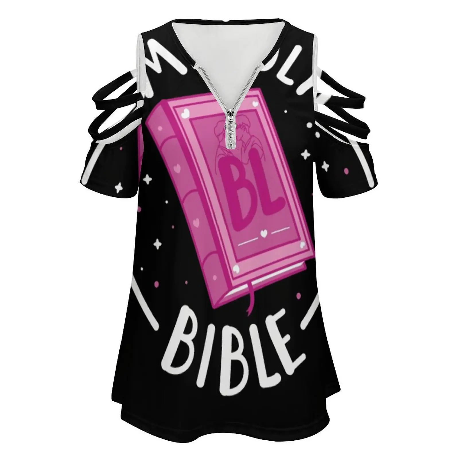 Моя Святая Библия Женщины Молния Сексуальные Винтажные Футболки Топы Полный