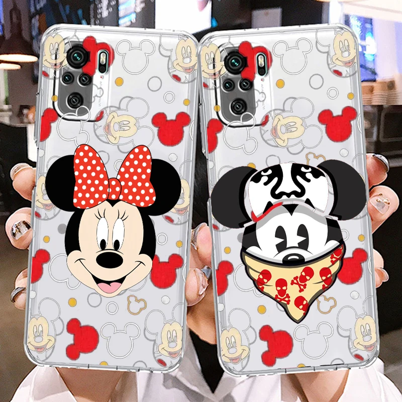 

Disney Mickey Minnie Cute Phone Case For Xiaomi Redmi K50 K40 Gaming 10 10C 9AT 9A 9C 9T 8 7A 6A 5 5G Armor Transparent Cover