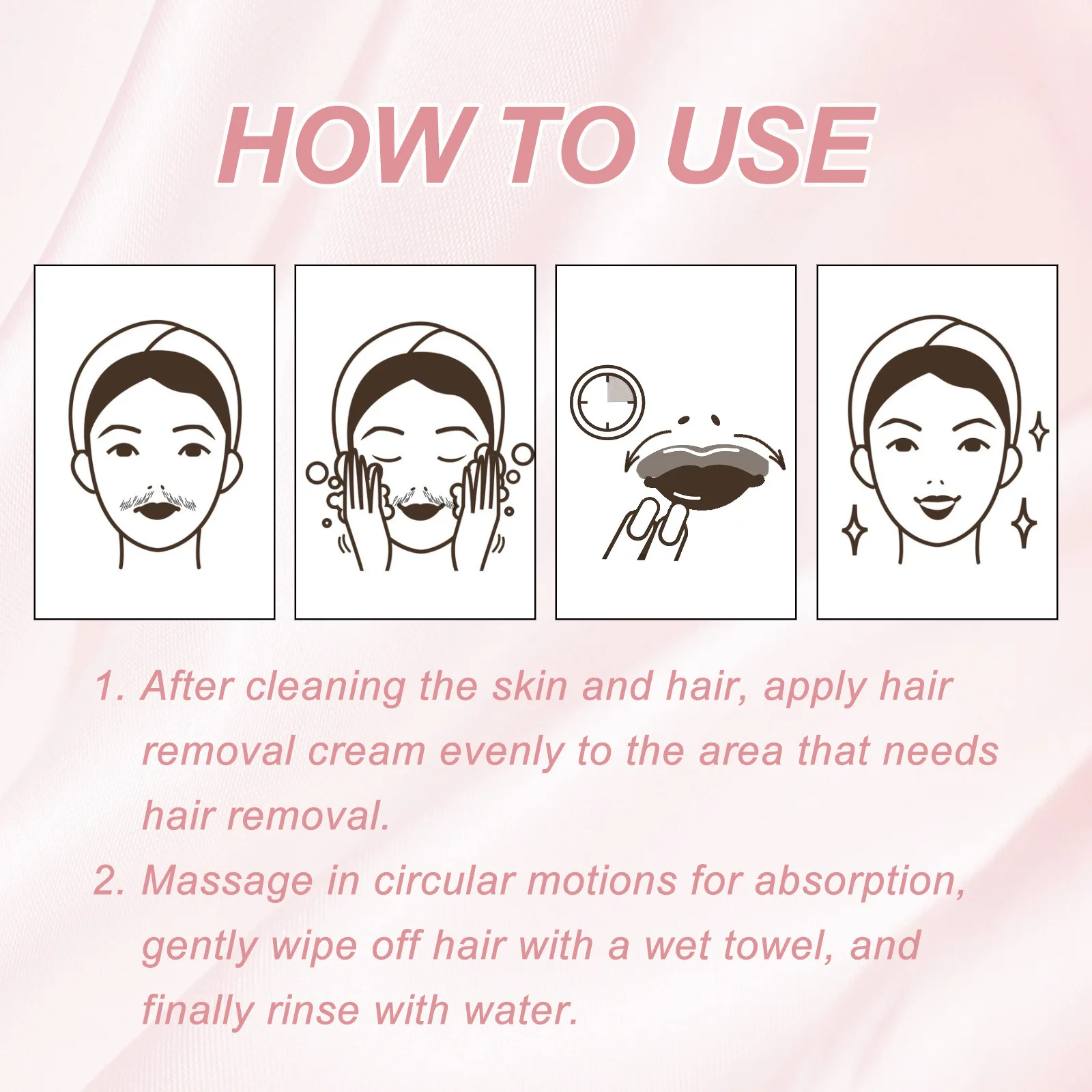 Крем для удаления волос на лице персиковый женский эпилятор ингибитор роста под