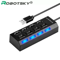 4 ports usb hub 2 0 high speed 480mbps hub usb on off switch usb splitter adapter for pc laptop computer notebook