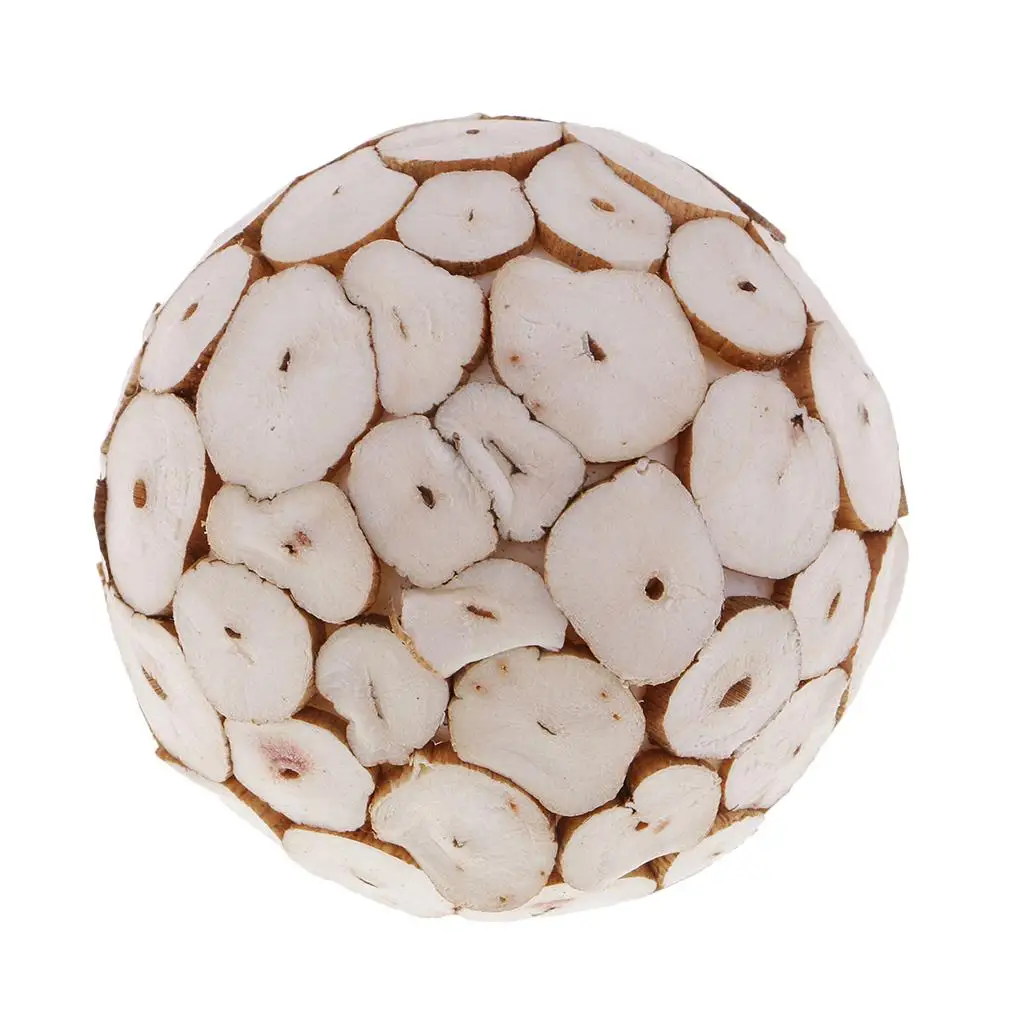 

Simulation Wood Shapes Ball Home Decoration Christmas Ornament 7cm