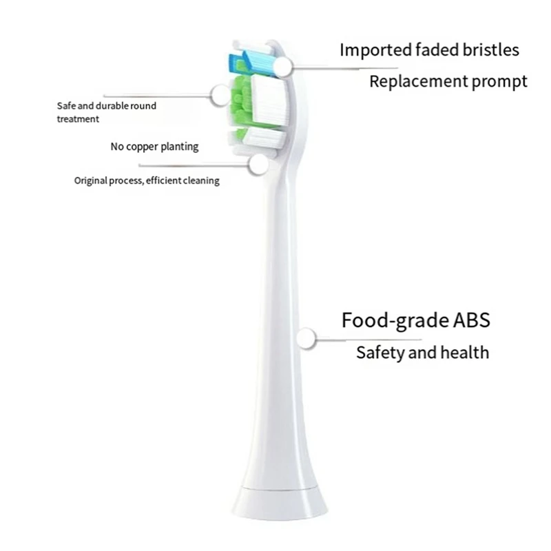 4 Replacement Brush Heads For HX6064 HX6930 HX6730 Sonic Electric Toothbrush Vacuum Black Diamond Bright Easy Install