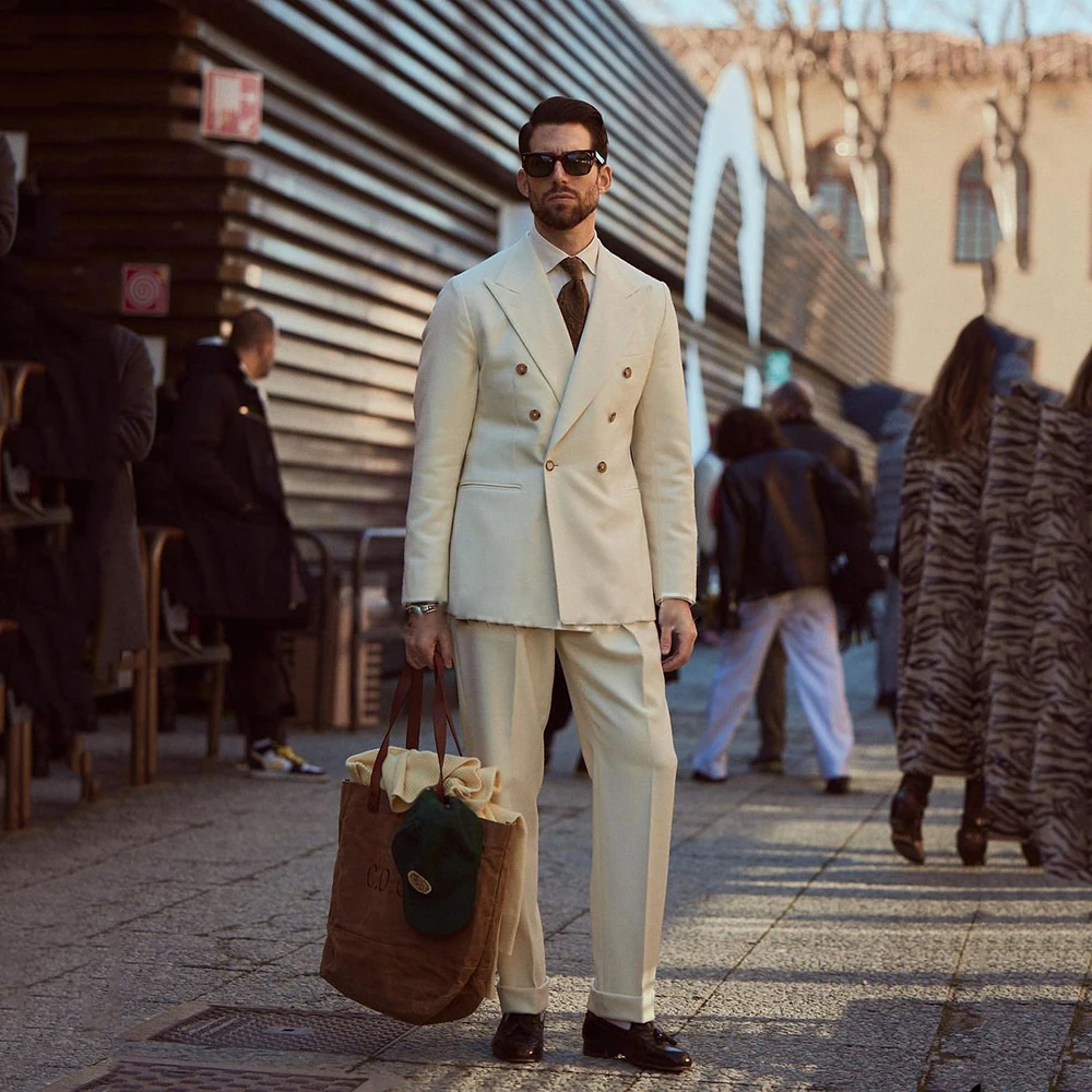 

Новинка 2023, мужской костюм, костюм лучшего мужчины, костюм из двух предметов для банкета, костюм жениха (пиджак + брюки), приталенный стиль, деловой комплект, мужские костюмы