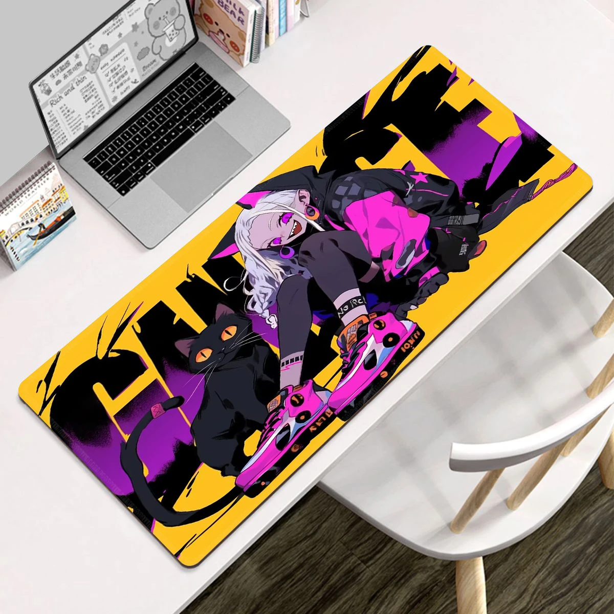 

Anime Girls and Cats Cute Mouse Pad Xxl Mousepad Gamer Office Accessories Pc Cabinet Games Computer Desks Desk Mat Keyboard Mats