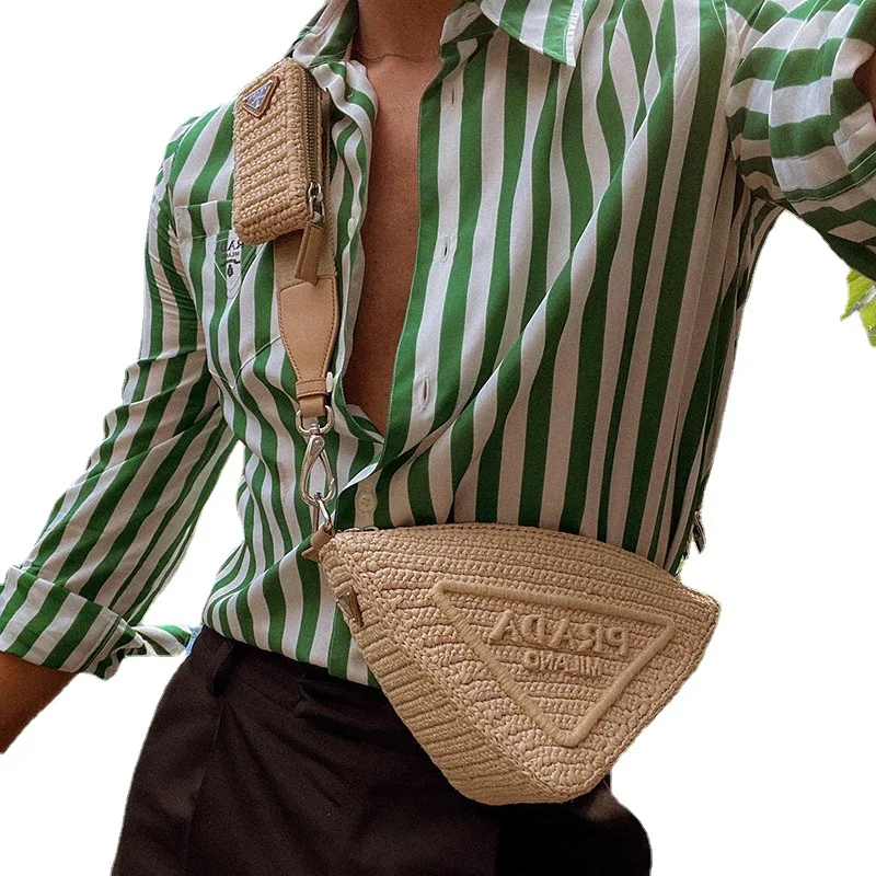 Spring Autumn Shirts Top Men Fashion Loose Striped Pocket Shirt Men's Casual Long Sleeve Single-Breasted Turn-down Collar Shirt