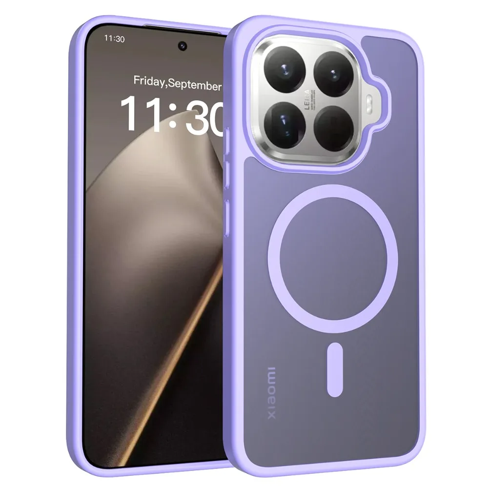 Фото Противоударный чехол-броня для Xiaomi 17T Pro 5G 2026, полупрозрачная задняя панель, магнитный чехол для телефонов Mi 17T, 15T, 14T Pro, T17, T15 №1