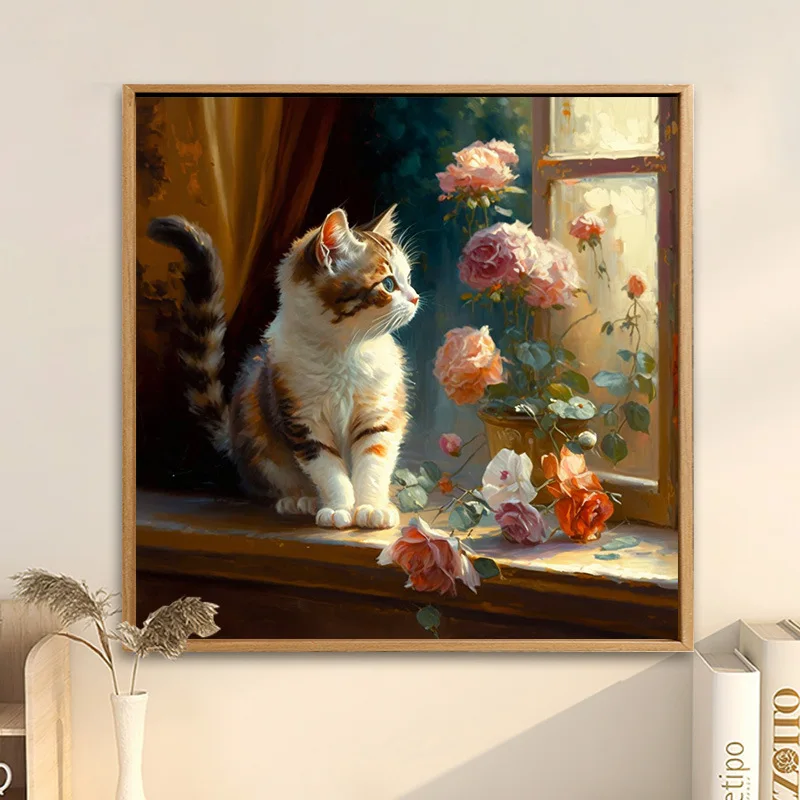 

00399Ann-Tulip diy Цифровая масляная живопись акриловая Цветочная живопись взрыв ручная работа пейзаж живопись