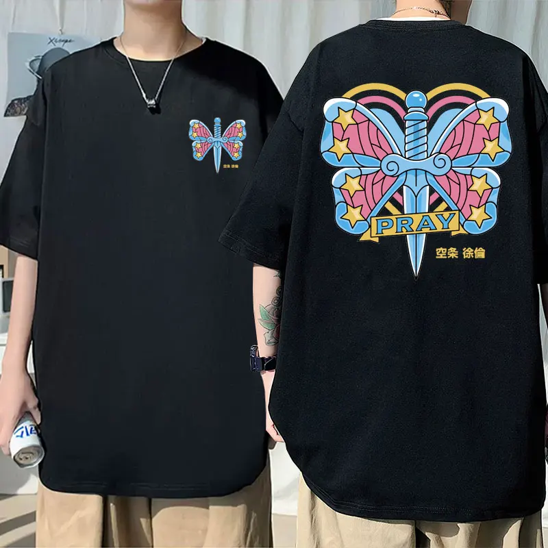 

Anime JoJo Bizarre Adventure Stone Ocean Tshirt Jolyne Cujoh Dagger Butterfly Tattoo Graphic T-shirts Men Women Casual Tee Shirt