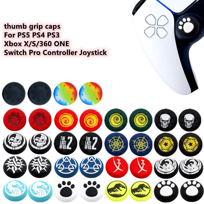 

Silicone Thumb Stick Grip Caps For Sony PlayStation 5 PS4/PS3/PS2 Xbox Series X/S 360 ONE Switch Pro Controller Game Accessories