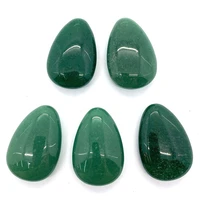 natural stone cabochon green aventurine gemstone oval relief no hole for charming ladies diy ring earrings making jewelry
