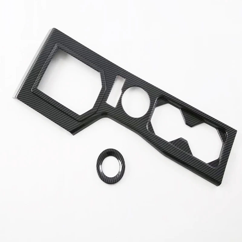 

Для Mitsubishi Triton L200 2024 2025 ABS Carbon Center Control Gear Shift Front Water Cup Holder Cover, аксессуары для интерьера