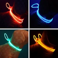 led outdoor dog collar pet dog collar night light dog collars glowing luminous led night safety flashing glow pet accessories