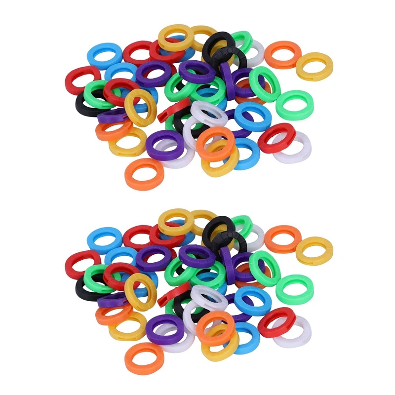 

100PCS Small Size ID Identify Key Ring Cap Tag