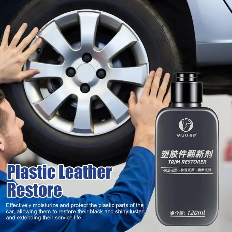 Car Plastic Restore Coating Agent Auto Plastic Rubber Exterior Repair Agent Quick plastic Trim Restorer Auto Detailing Supplies