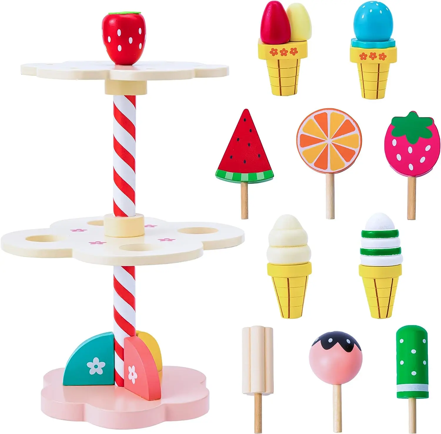 Деревянное Мороженое Игра В Еду Кухня Ролевые Игры Игрушки Мини-едобная Имитация