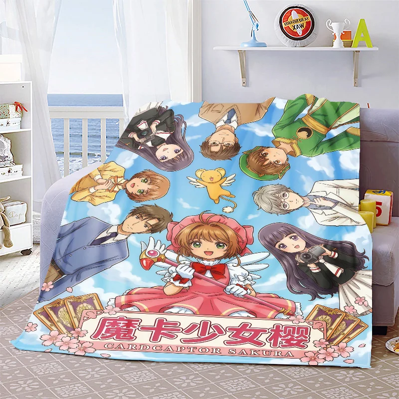 Мягкое фланелевое одеяло Cardcaptor Sakura, теплое, уютное, легкое одеяло для дивана, кровати, домашнего декора -QJY (art.: 3920da6ed29bf) - 3920da6ed29bf