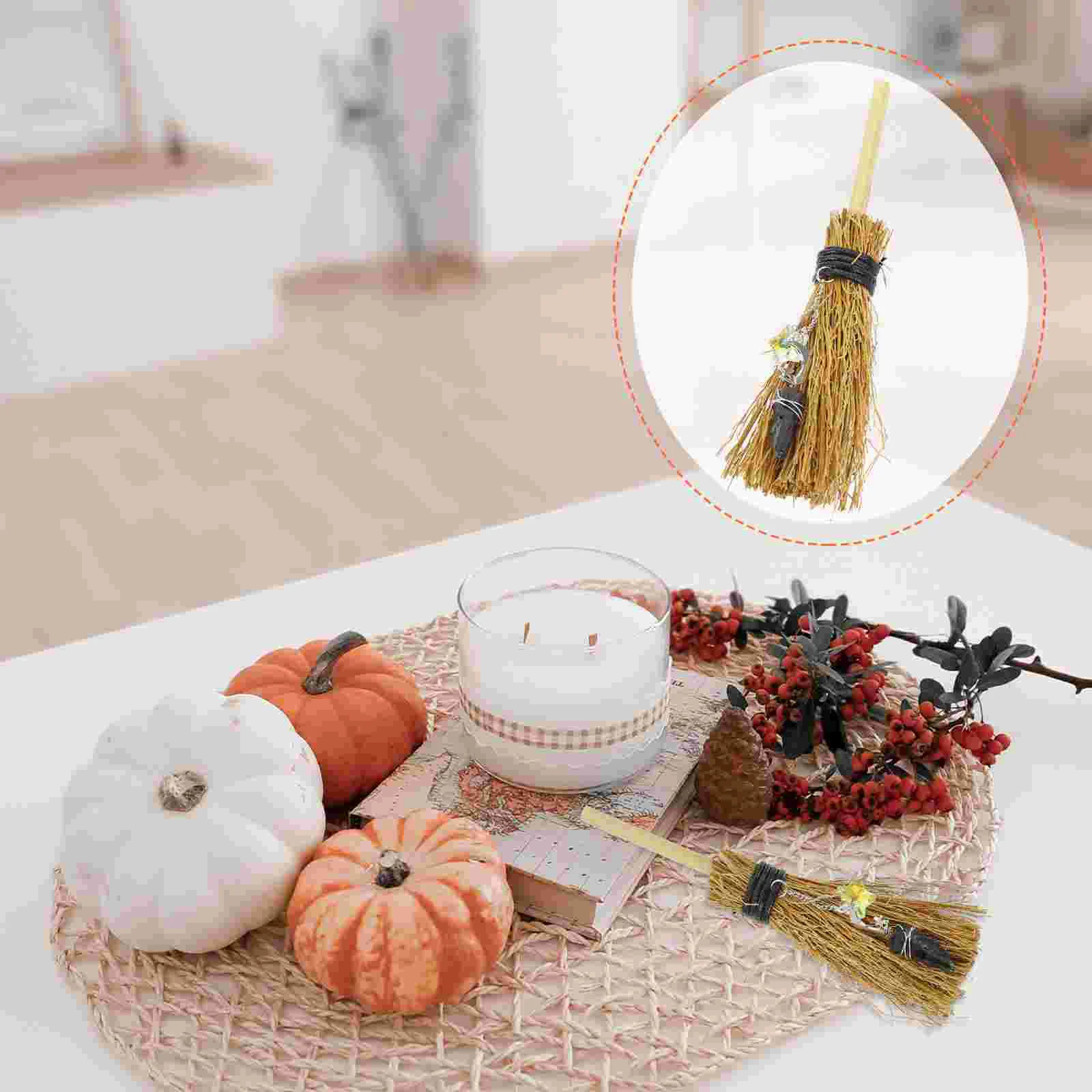 

Craft Straw Brooms Witch Decor Small Whisk Broom Miniature Witch Accessories Miniture Decoration