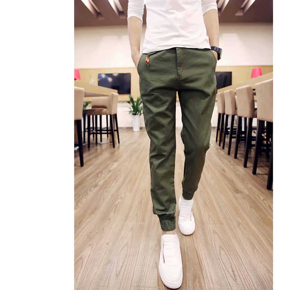 High Quality 2022 Summer Casual Twill Drawstring City Hip Hop Slim Fit Harem Beam Foot Pants Men Pencil Pants Track Pants