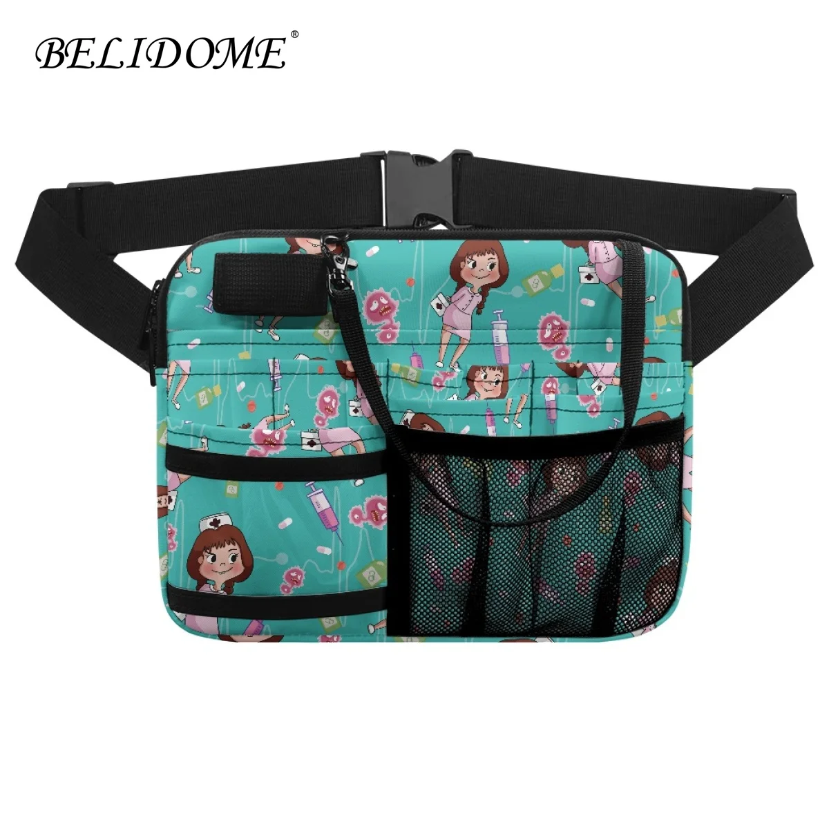 

BELIDOME Nurses Fanny Pack Cartoon Print Multifunction Nursing Belt Organizer Storage Waist Bag Practical Bum Bags Dropshipping