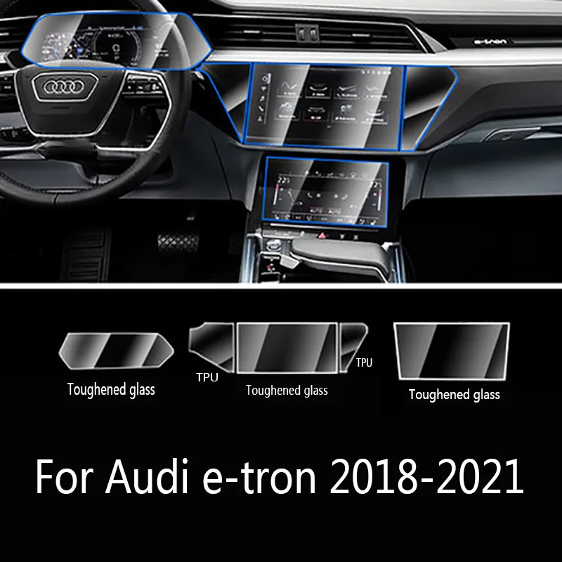 

Для Audi E-tron 2018-2021 автомобильная GPS-навигационная пленка ЖК-экран из закаленного стекла защитная пленка внутренние наклейки