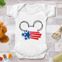 disney mickey mouse cartoon character simple strokes shooting star pattern printing 2022 fashion all match button jumpsuit