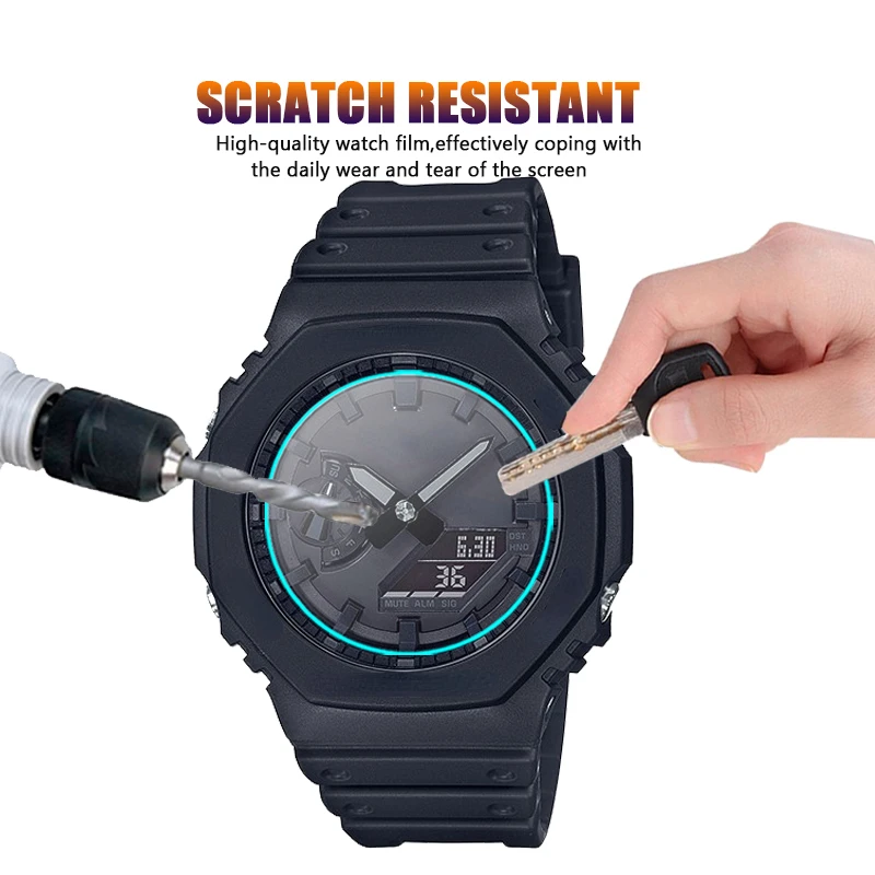 Фото Пленка из закаленного стекла для Casio G Shock GA-2100 GA-2000 GA-2110 GM-2100 GMA-S2100 защитная пленка Пленка из закаленного стекла для Casio G Shock GA-2100 GA-2000 GA-2110 GM-2100 GMA-S2100 защитная пленка