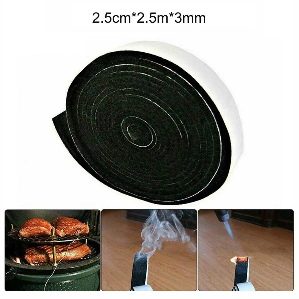 

High Heat Barbecue Smoker Gasket BBQ Door Lid Grill Seal Adhesive Sealing Tape Made Of Refractory Fiber Will Not Burn Or Melt