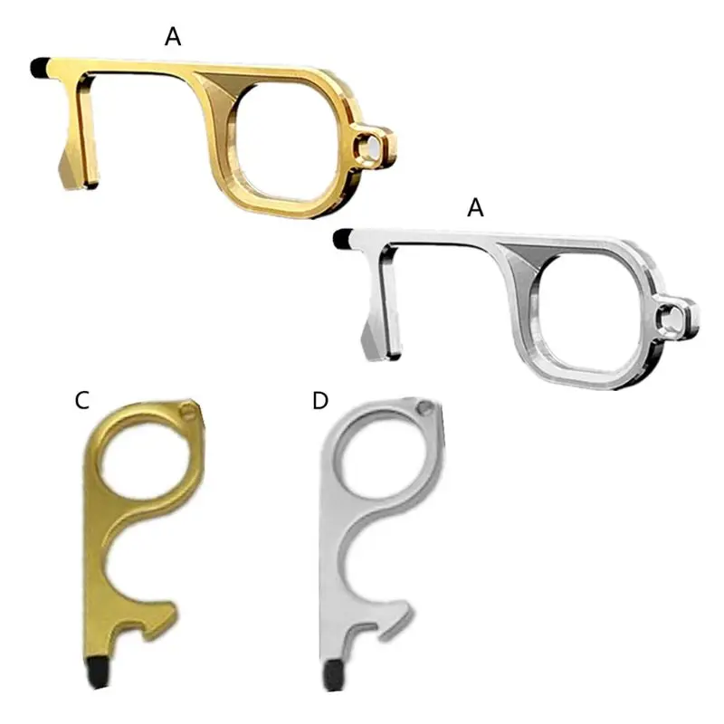 

Handy Safe Phone Stylus Keychain Contactless Door Opener Keyring Touchscreen Keypad for KEY Chain Keeping Hands Clean To