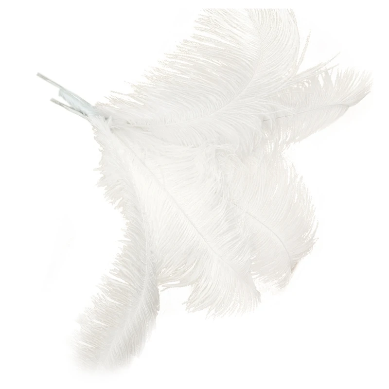 

50 Pcs Natural Ostrich Feathers Wedding Party Decoration White 45-50Cm
