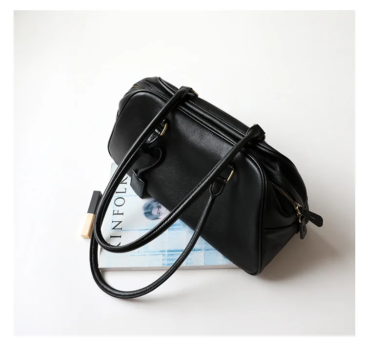 

Простая ретро-сумка из натуральной кожи большой вместимости, универсальная, для повседневного использования, на плечо, через плечо, или подмышку