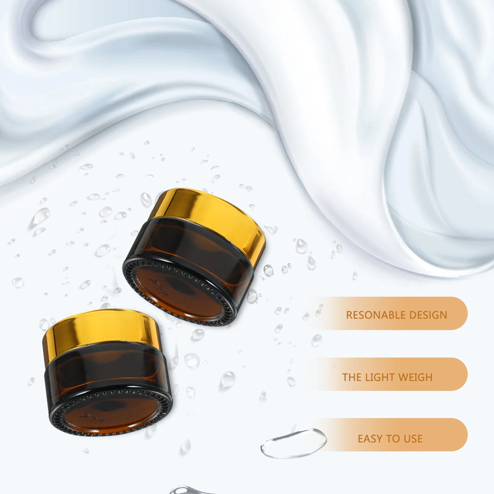 

6 Pcs Cosmetics Container Cream Bottles Mini Terrarium Pack Travel Accessories Storage Holder Subpackaging Metal Lid