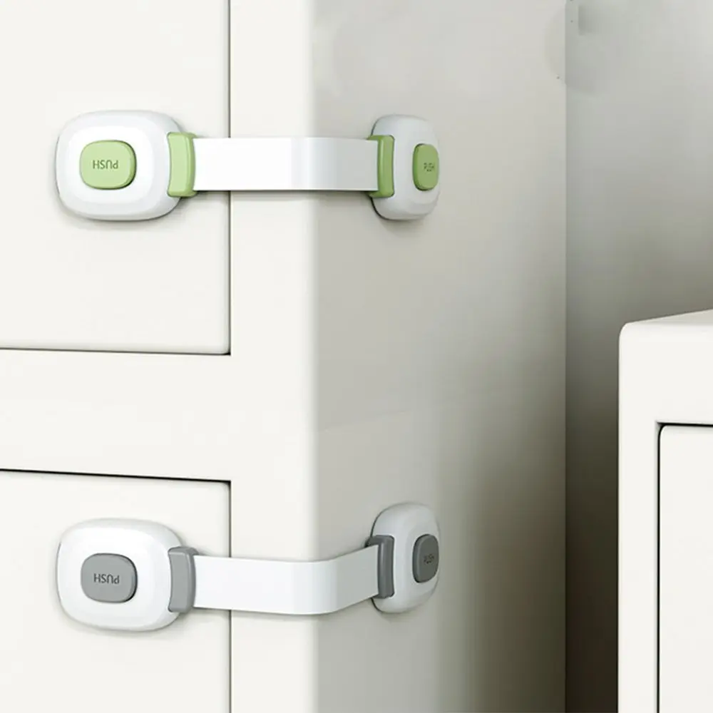 

2pcs/Set Child Safety Adjustable Lock Baby Protection Anti-pinch Multi-function Refrigerator Cabinet Door Toilet Locks Straps